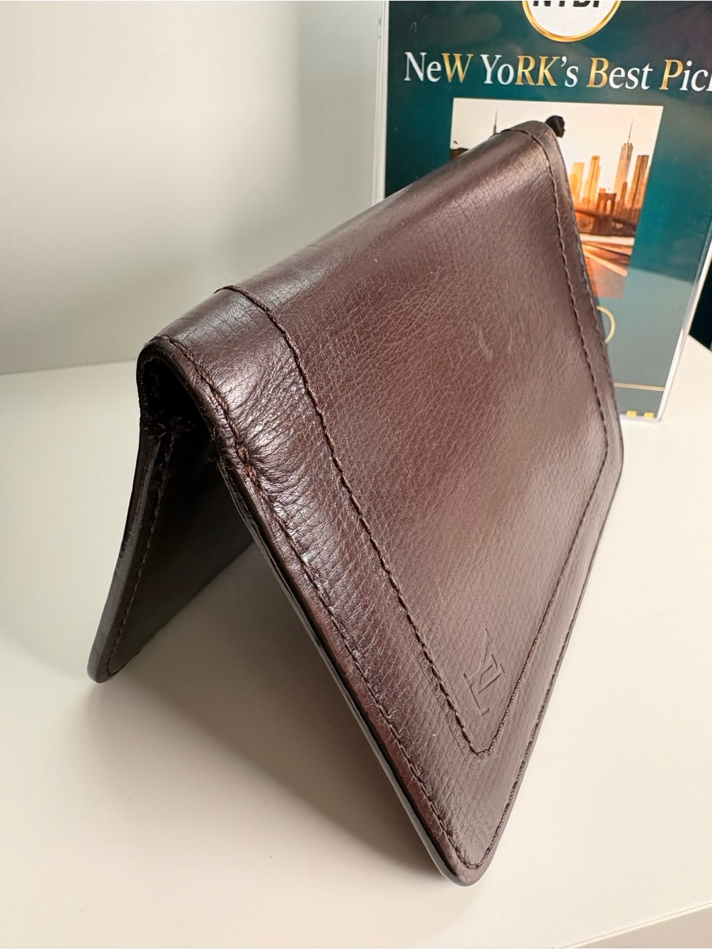 Pre❤️Louis Vuitton Utah Leather Bifold Passport/Wallet - Brown - Picture 15 of 15